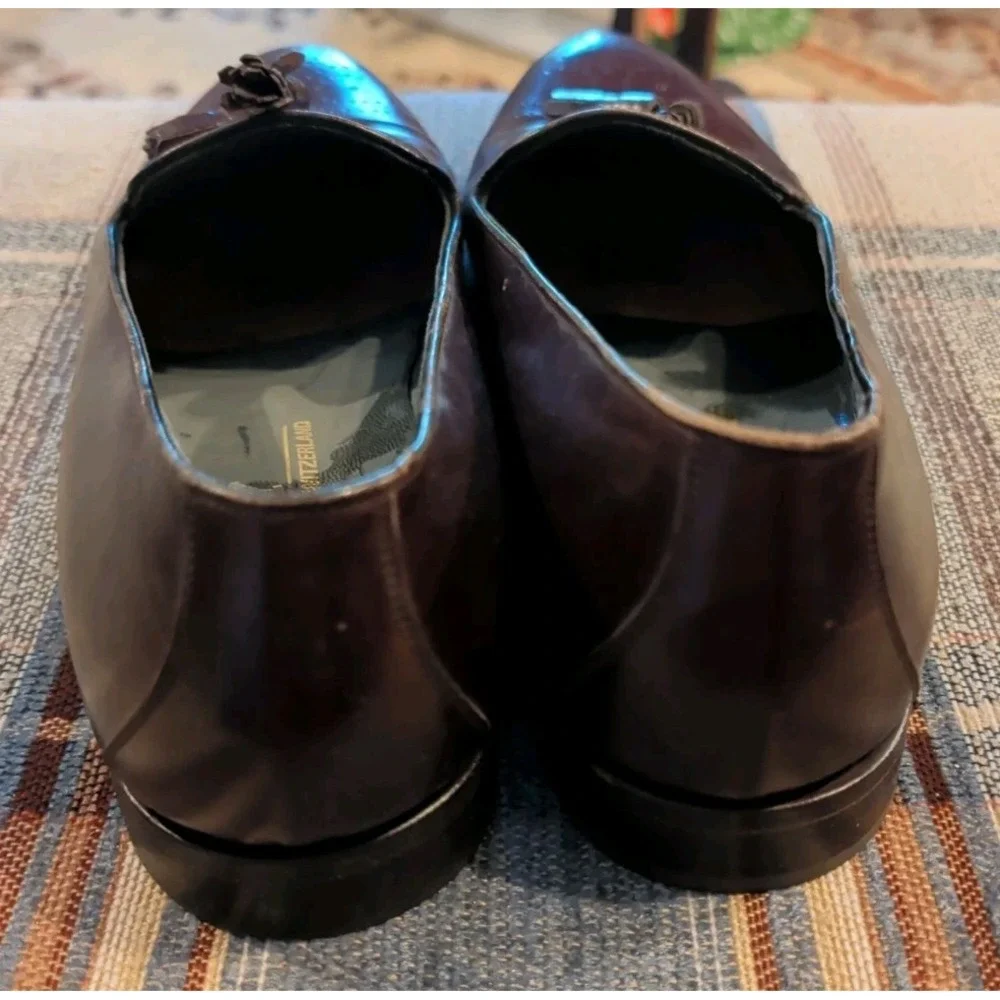 Bally Of Switzerland Men's Brown Leather Shoes Size 11D With Tassels ALAN